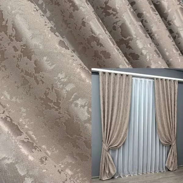 Штори King сірий-беж